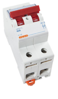 Gewiss GW96115 Hoofdschakelaar | 2 Polig | 40A