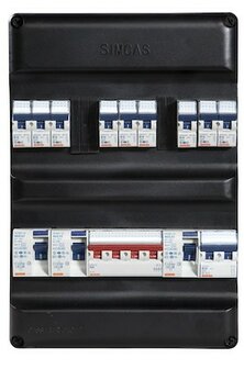 Gewiss Groepenkast 3 fase 9&nbsp;groepen + Kookgroep