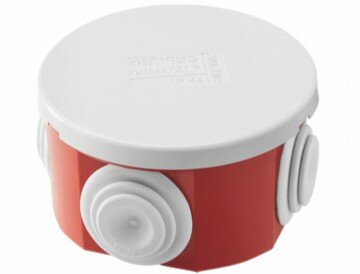 Rode Opbouw aansluitdoos &middot; GW44051R &middot; met wartels