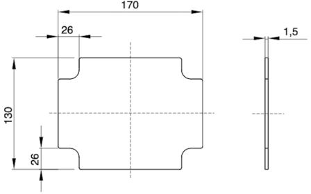 GW44615 ACHTERMONTAGEPLAAT