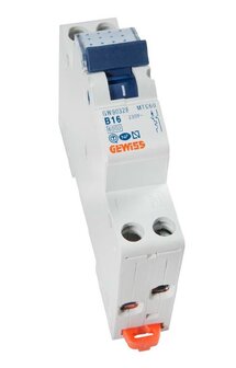 Gewiss installatieautomaat B16 GW90328, 2-polig 16A beveiliging met KEMA-keur