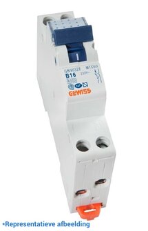 Gewiss installatieautomaat B20 GW90329, 2-polig 20A beveiliging