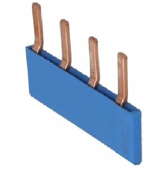 Kamrail 4 modules Blauw - 1 Polige pin