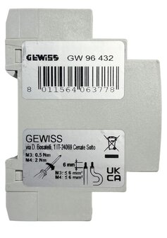 zijkant links Gewiss&nbsp;GW96432&nbsp;Beltransformator 30VA