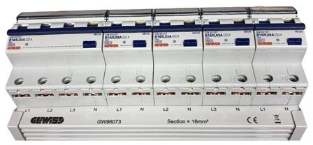 Kamrail 3 Fase 1x 4P + 4x 2P (12 modules) - GW96073