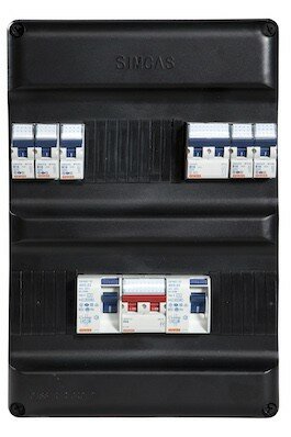 Gewiss Groepenkast 1 Fase 5 Groepen + Kookgroep