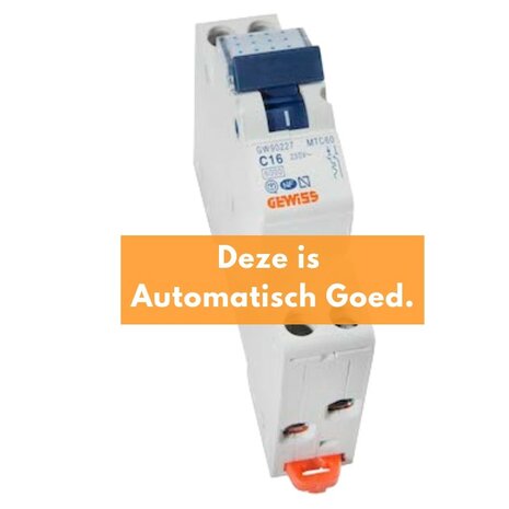 Gewiss Installatieautomaat C16 | 1P+N | GW90227