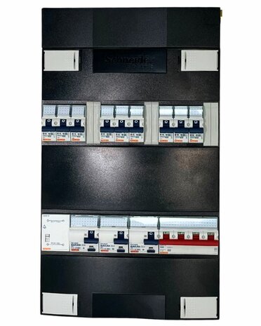 Gewiss 3 Fase Groepenkast 9 Groepen + Beltrafo - 3 ALS