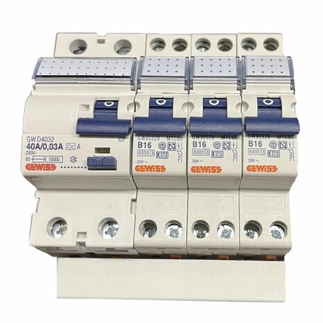 Gewiss GW96059 Kamrail - 1x ALS & 3x 1P+N