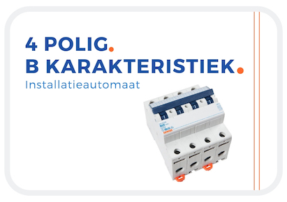 Van de 4 polige installatieautomaten is dit de B Karakteristiek, Wil je een 4 polige B Karakteristiek? Klik dan op deze afbeelding!