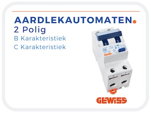 2 Polige Aardlekautomaat Gewiss