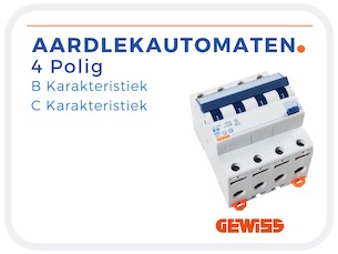 4 Polige Gewiss aardlek automaat 