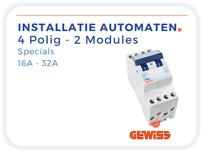 4 Polige installatieautomaten 2 modules