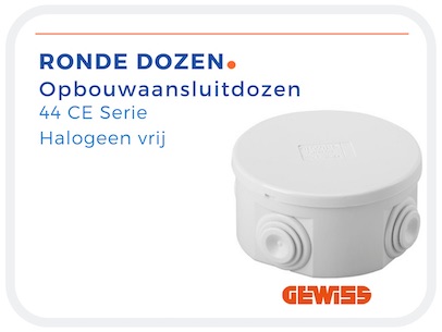 Ronde Aansluitdozen / ronde montagedozen