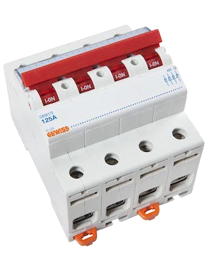 Gewiss GW96179 Hoofdschakelaar | 4 Polig | 125A