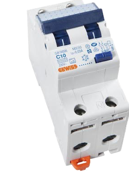 Gewiss Aardlekautomaat C10 - 30mA | 2-polig | GW94306