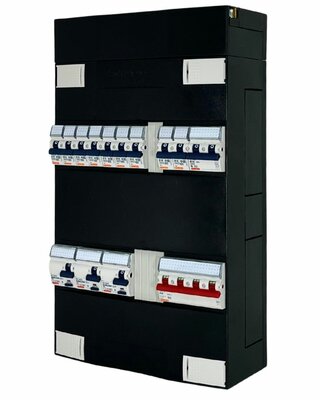 Gewiss Groepenkast 3 fase 9Â groepen + Kookgroep