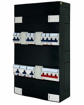 GroepenKast 3 Fase · 3 ALS · 6 Groepen + Kookgroep