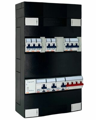 Gewiss GroepenKast 3 Fase · 3 ALS · 6 Groepen + Beltrafo & Kookgroep