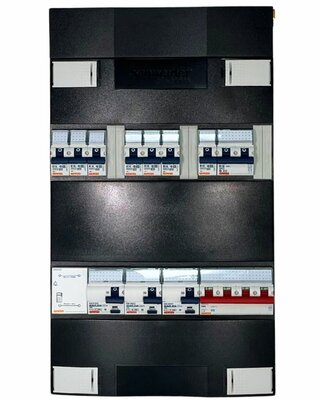 GroepenKast 3 Fase · 3 ALS · 7 Groepen + Beltrafo + Kookgroep