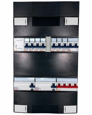 Gewiss Groepenkast 3 fase 7 groepen + Beltrafo + Kookgroep