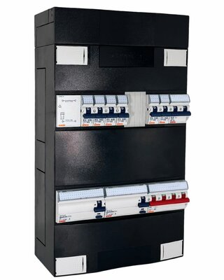 Gewiss GroepenKast 3 Fase 6 Groepen + Beltrafo + Kookgroep