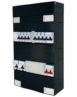 Gewiss Groepenkast 1 fase 7 groepen + Beltrafo + Kookgroep