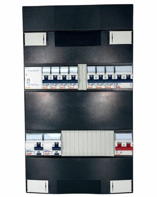Gewiss Groepenkast 1 fase 7 groepen + Beltrafo + Kookgroep