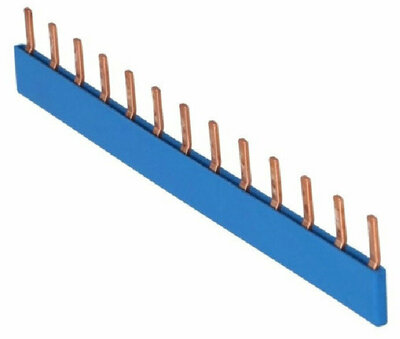 Kamrail 13 modules - 1 Polige pin - Blauw