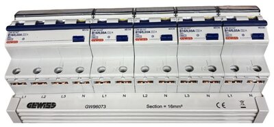 Kamrail 3 Fase 1x 4P + 4x 2P (12 modules) - GW96073