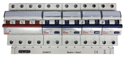 Kamrail 3 Fase 1x 4P + 4x 2P (12 modules) - GW96073