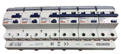 Vork Kamrail 3 Fase 6x 2P Aardlekschakelaars/Aardlekautomaten - GW96491